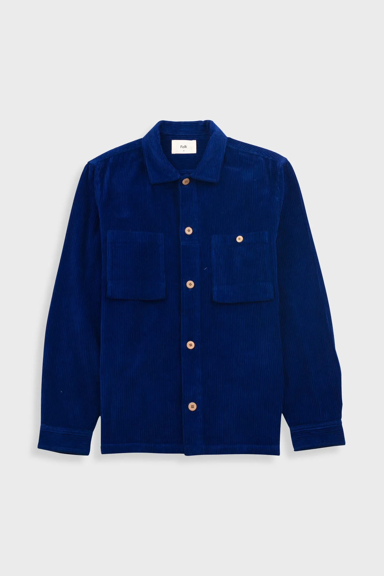 Patch Overshirt - Rich Navy Chunky Cord sold by Folk