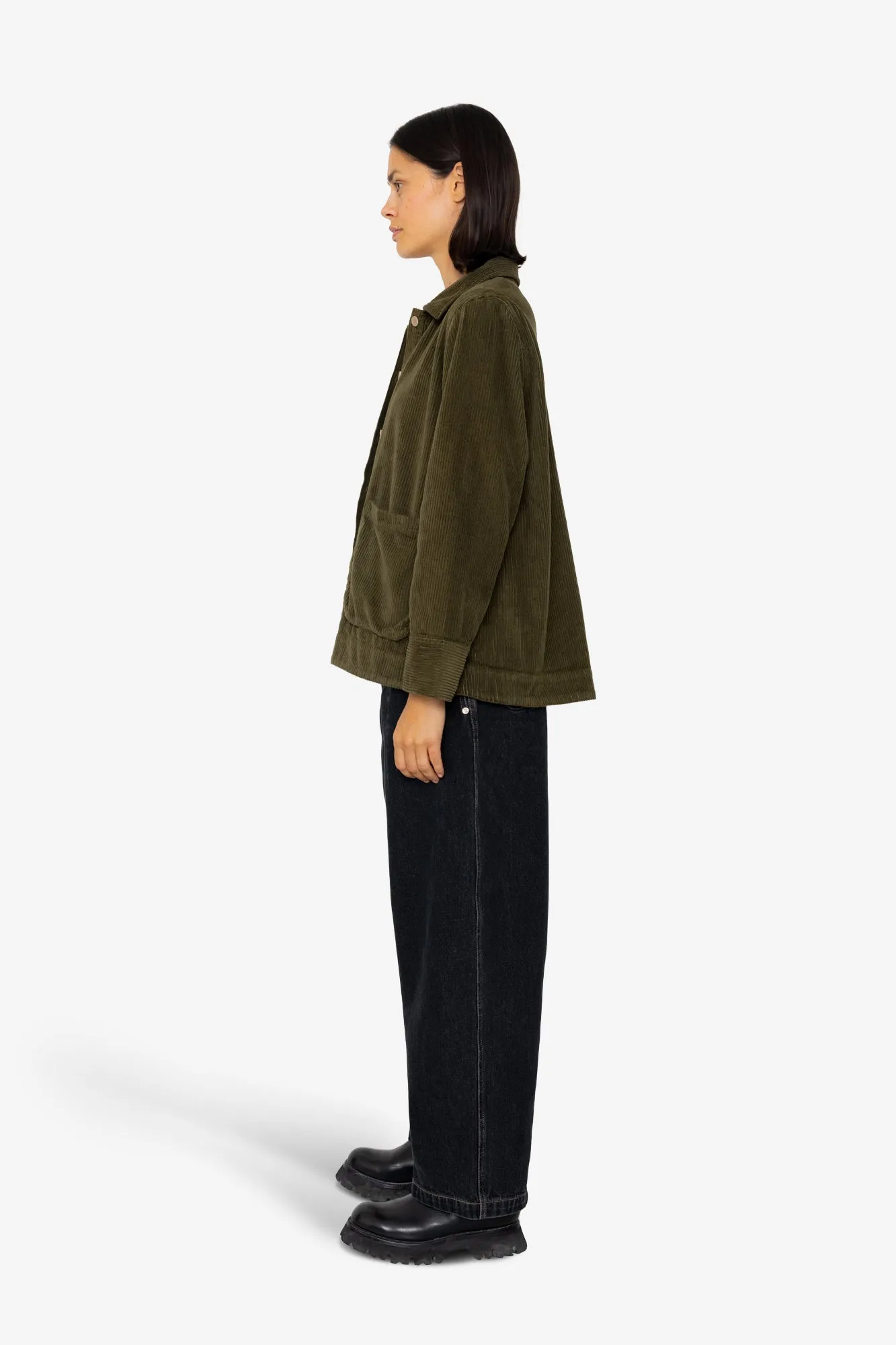 Pleated Shirt - Olive Cord sold by Folk product image thumbnail 4