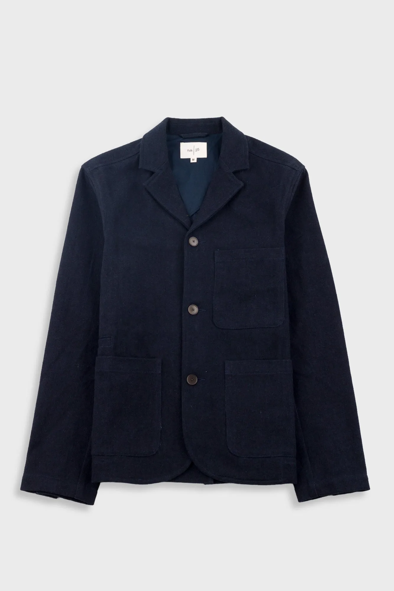 Wide Fit Blazer - Ash Navy Brushed Twill sold by Folk