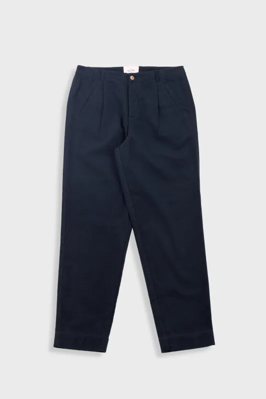 Assembly Pant - Deep Green Moleskin made by Folk