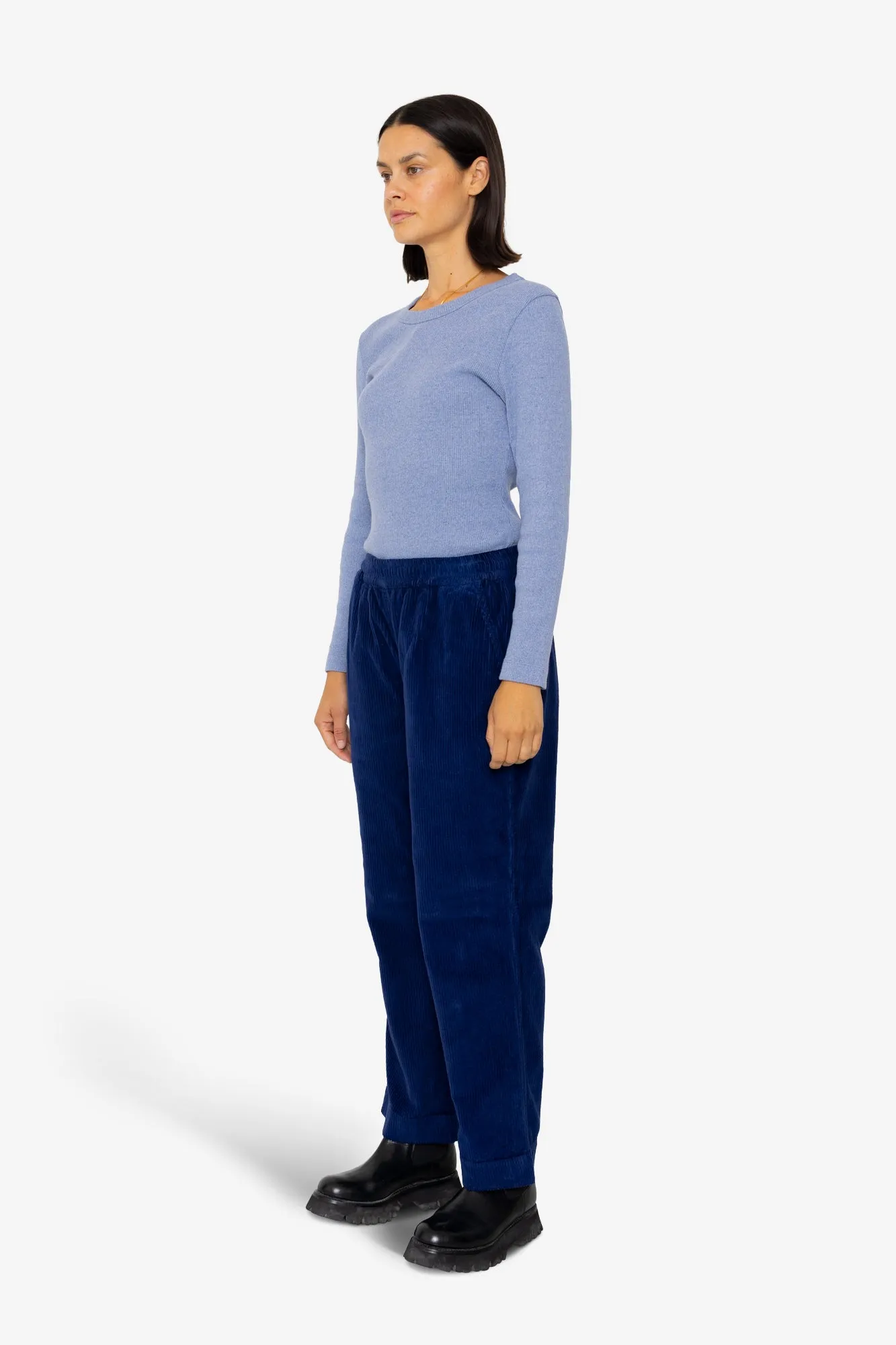 Drawcord Signal Pants - Rich Navy Cord sold by Folk product image thumbnail 3