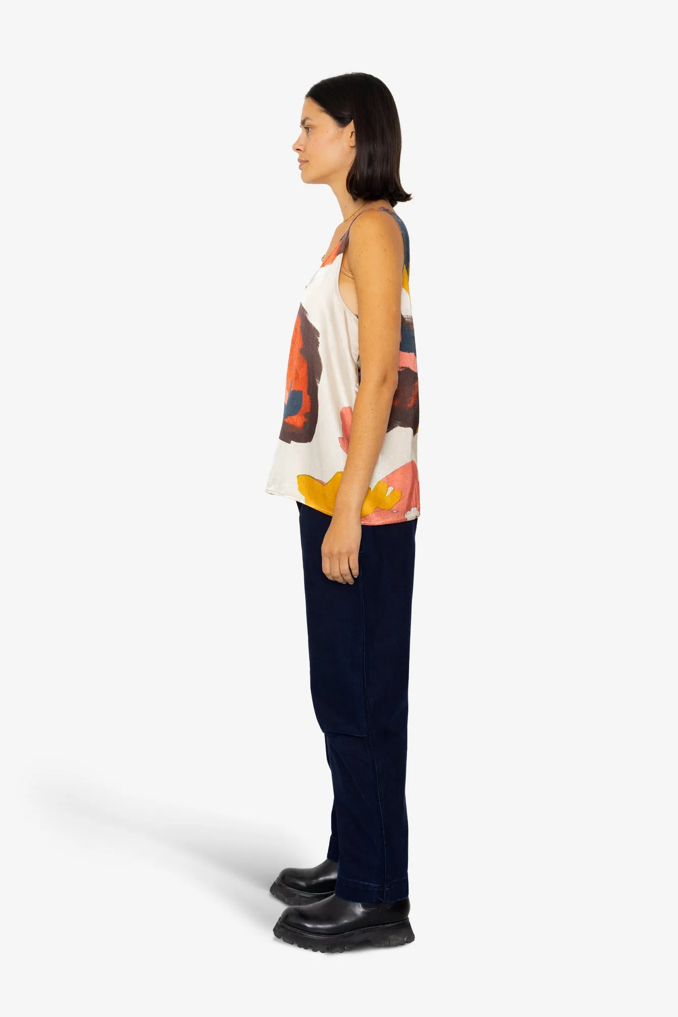 Scoop Back Vest - Impasto Print Satin sold by Folk product image thumbnail 4