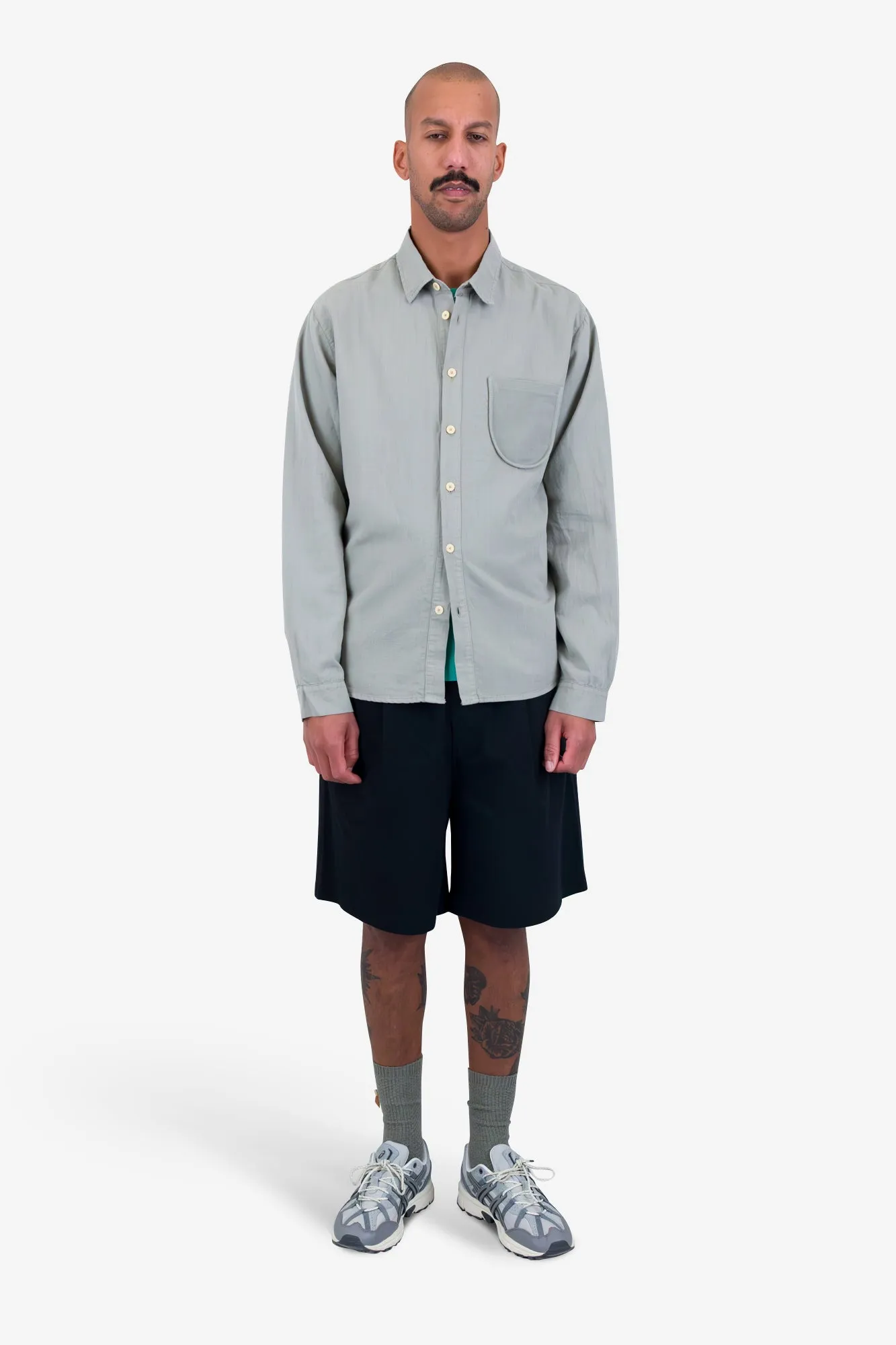 Contrast Pocket Shirt - Sage sold by Folk product image thumbnail 2