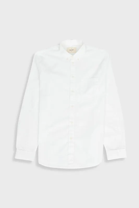 Relaxed Fit Shirt - White Fine Stripe sold by Folk