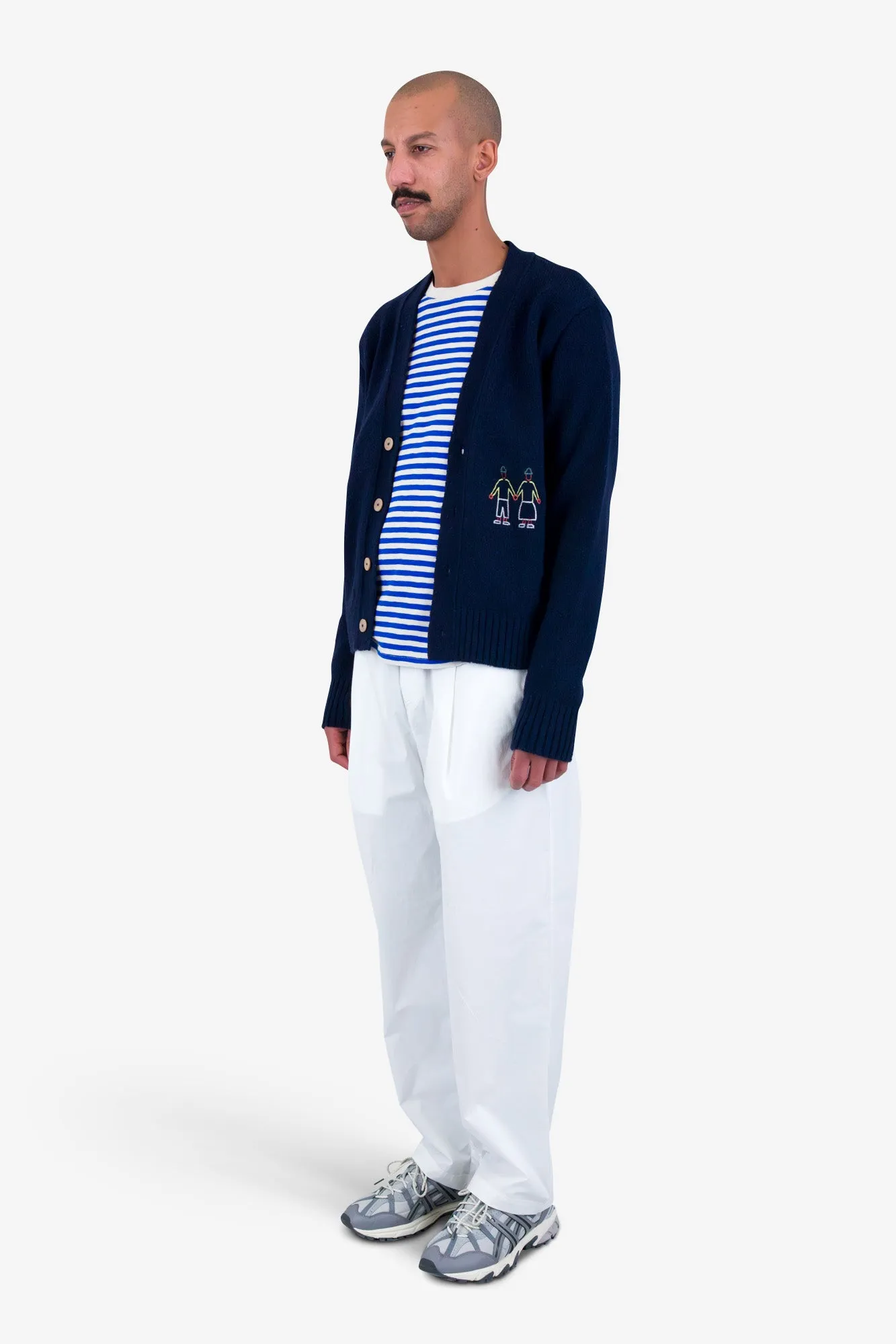 People Cardigan - Navy Mix sold by Folk product image thumbnail 3