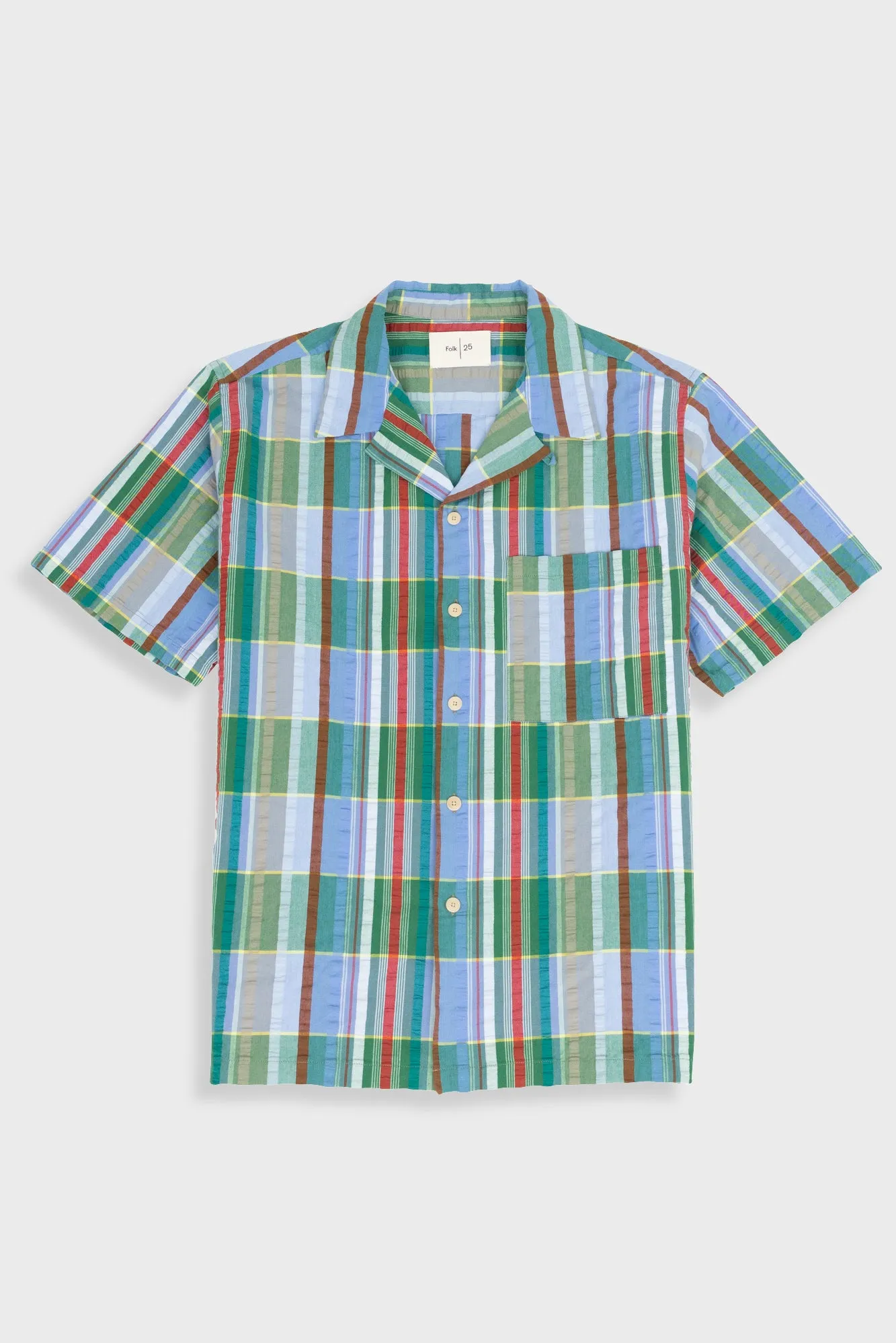 Relaxed Soft Collar Shirt - Multicolour Check sold by Folk
