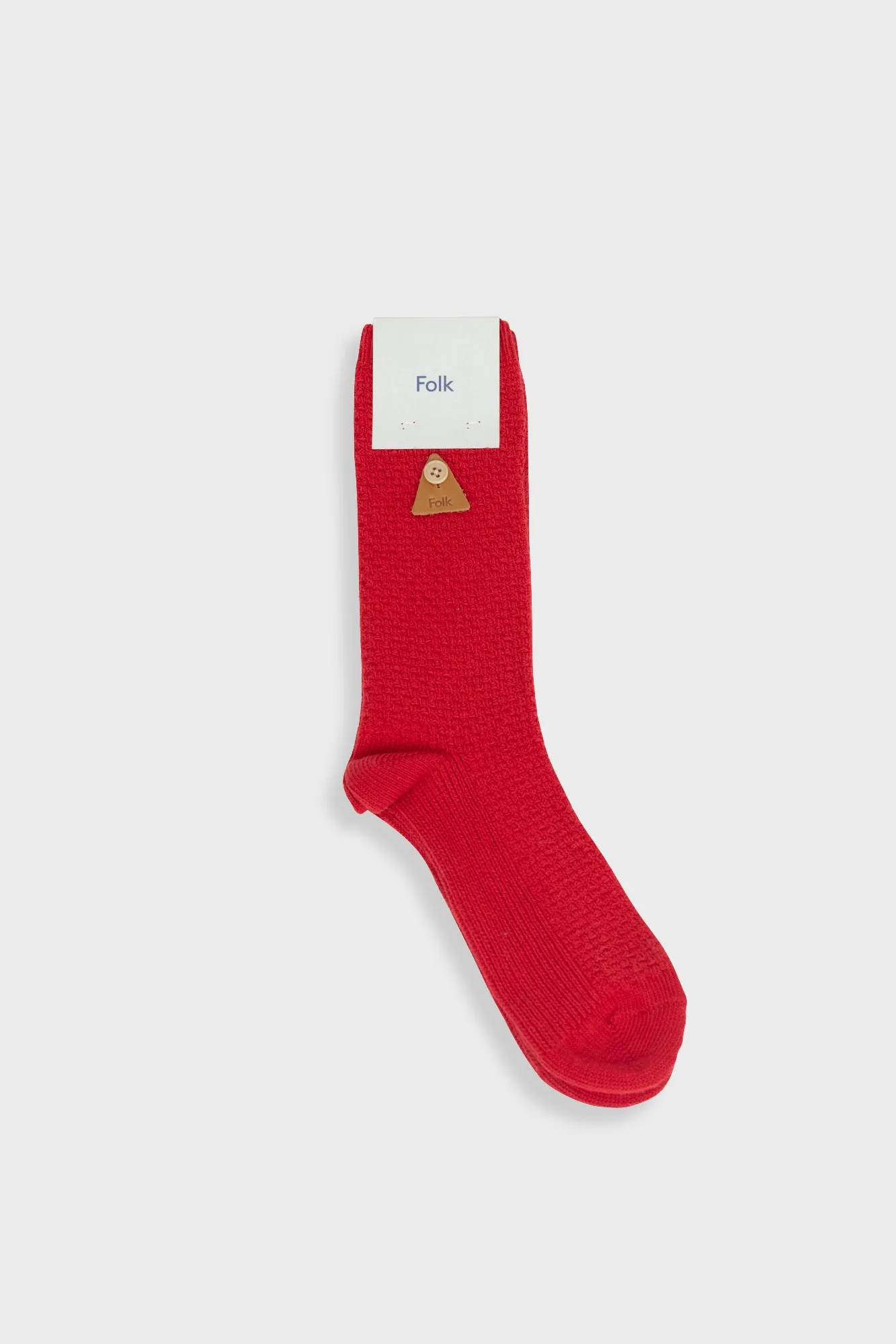 Waffle Socks - Raspberry sold by Folk