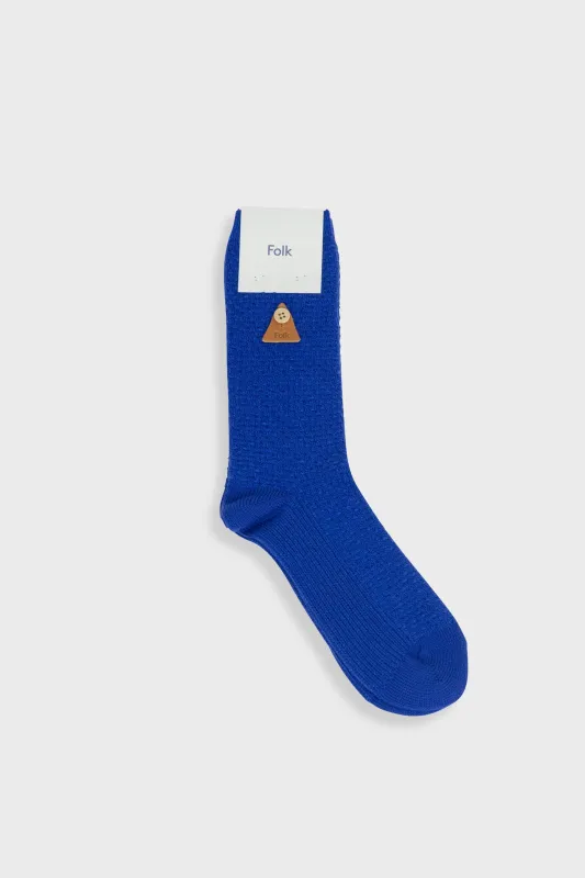Waffle Socks - Deep Blue made by Folk