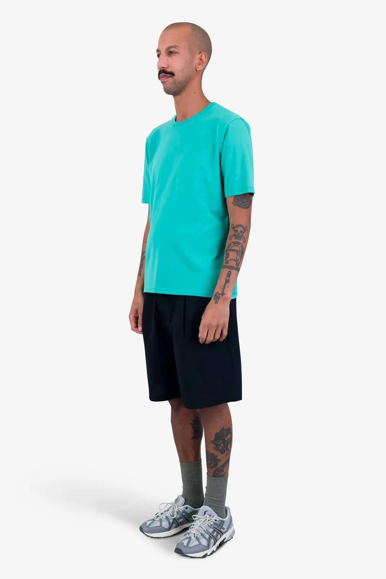 Contrast Sleeve T-Shirt - Tropical Green sold by Folk product image thumbnail 3