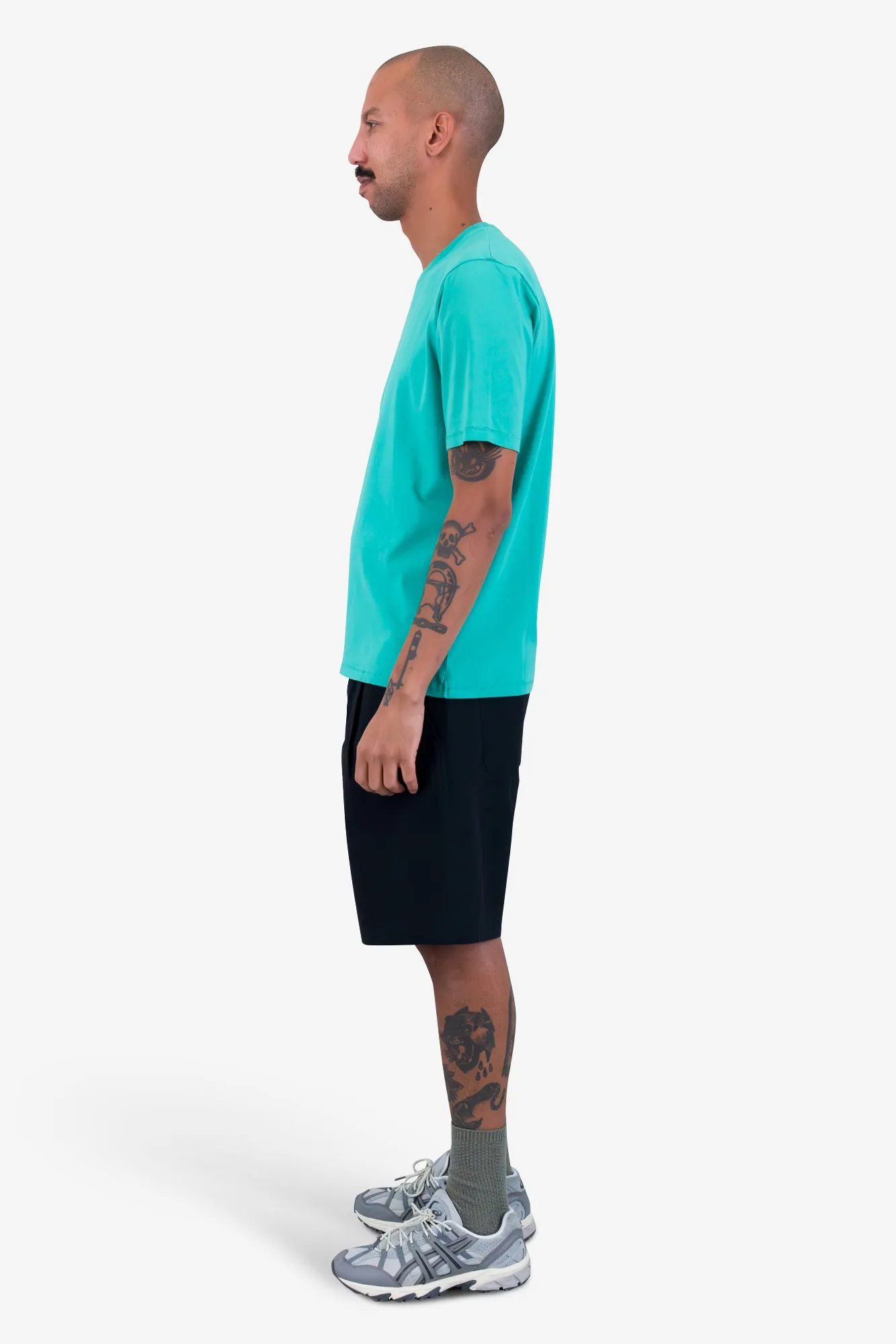 Contrast Sleeve T-Shirt - Tropical Green sold by Folk product image thumbnail 4