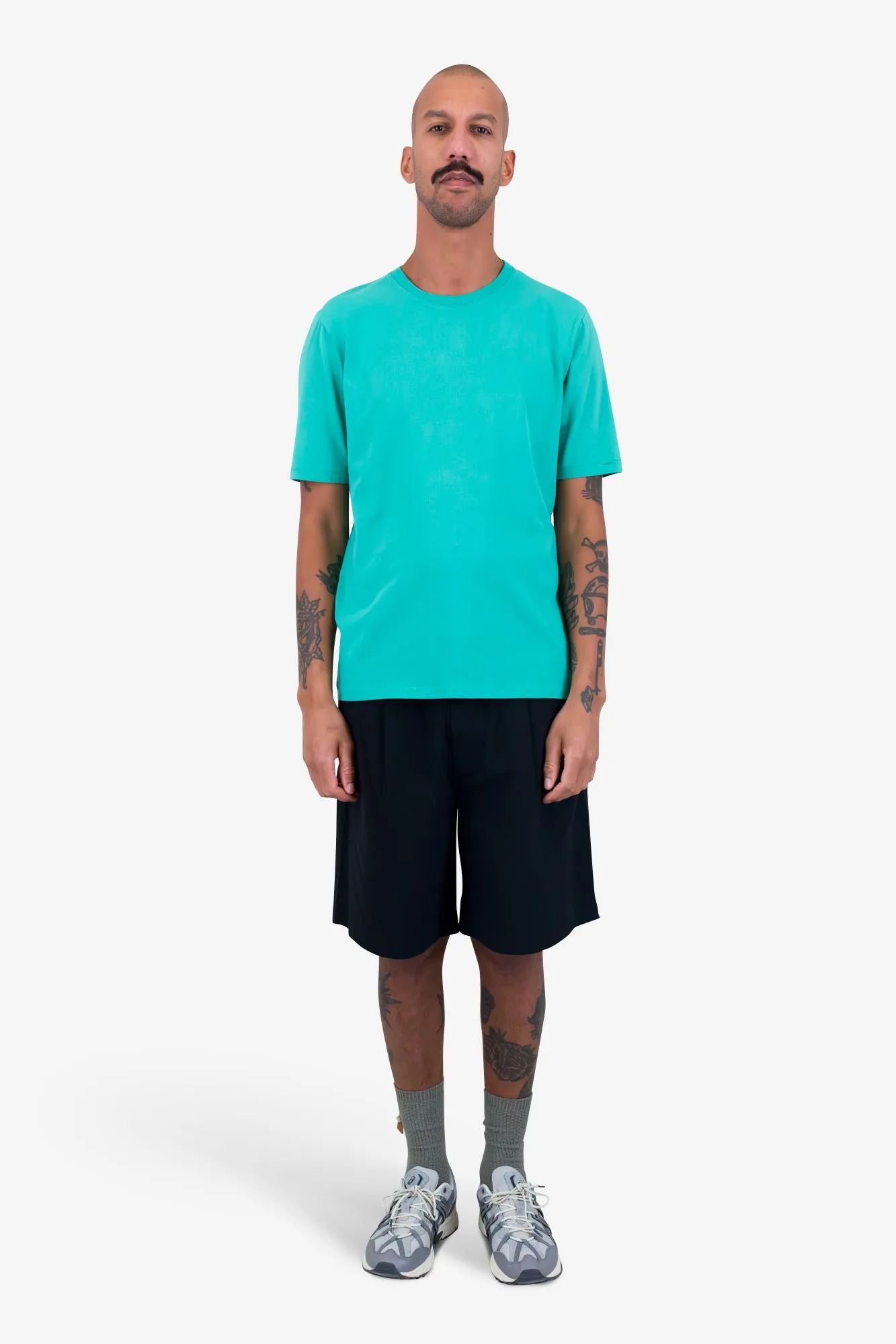 Contrast Sleeve T-Shirt - Tropical Green sold by Folk product image thumbnail 2
