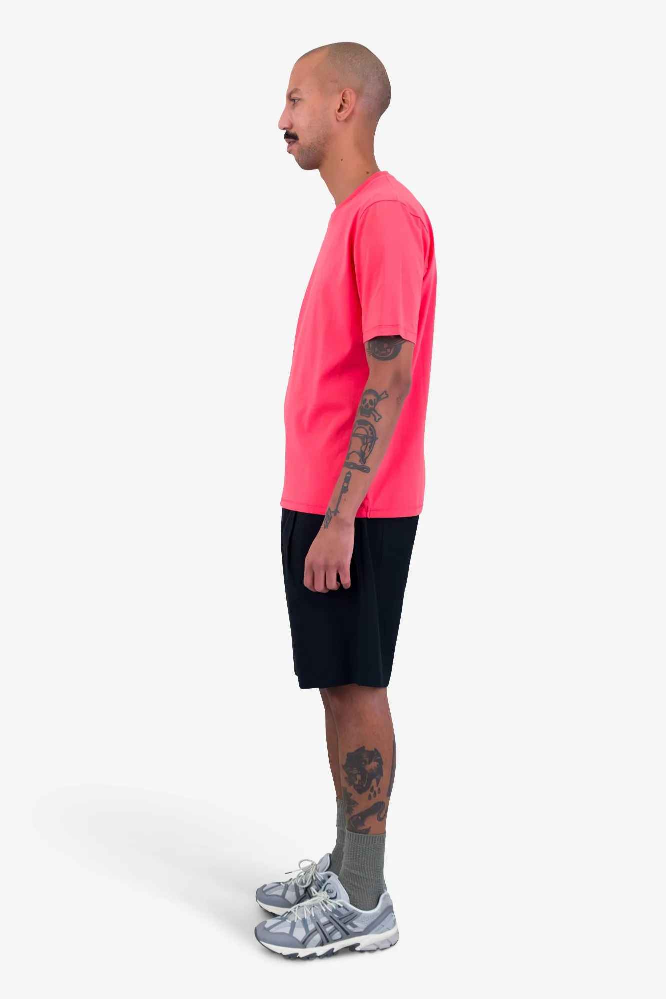 Contrast Sleeve T-Shirt - Raspberry sold by Folk product image thumbnail 4
