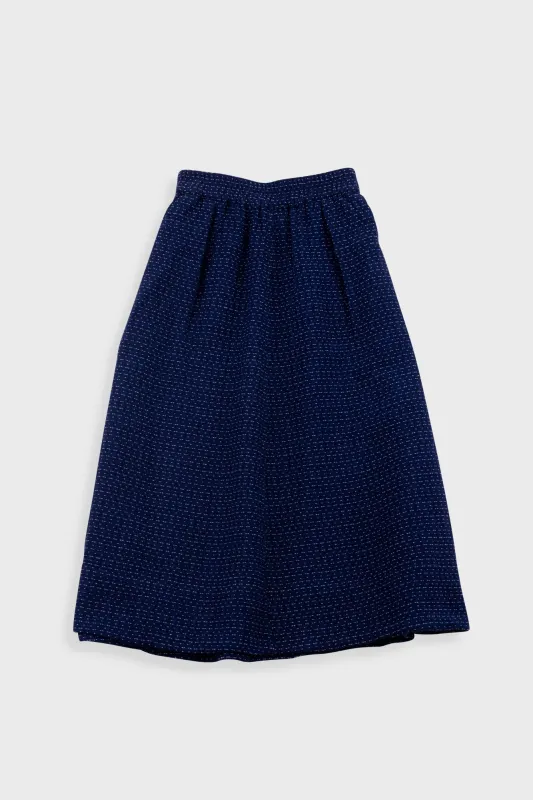Full Seam Skirt - Indigo Floatstitch sold by Folk