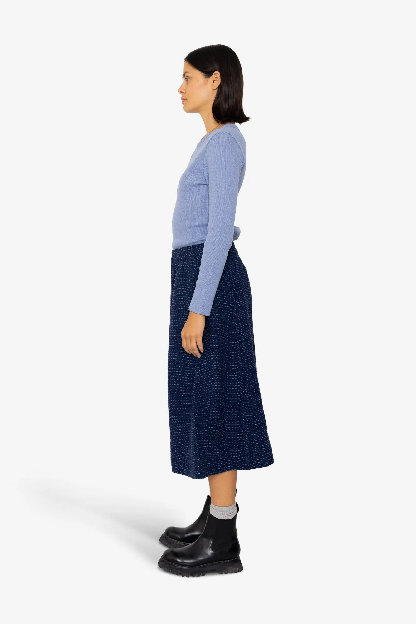 Full Seam Skirt - Indigo Floatstitch sold by Folk product image thumbnail 4