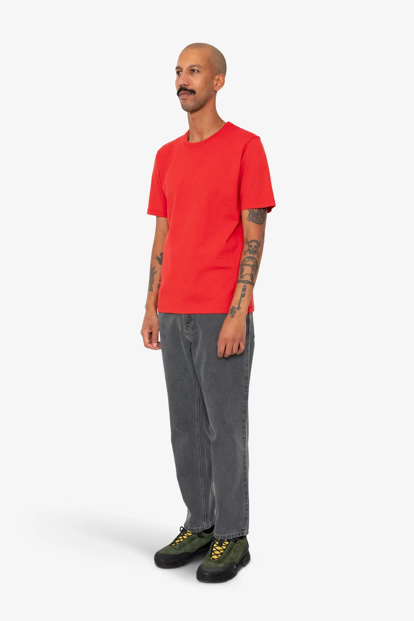 Contrast Sleeve T-Shirt - Crimson sold by Folk product image thumbnail 3