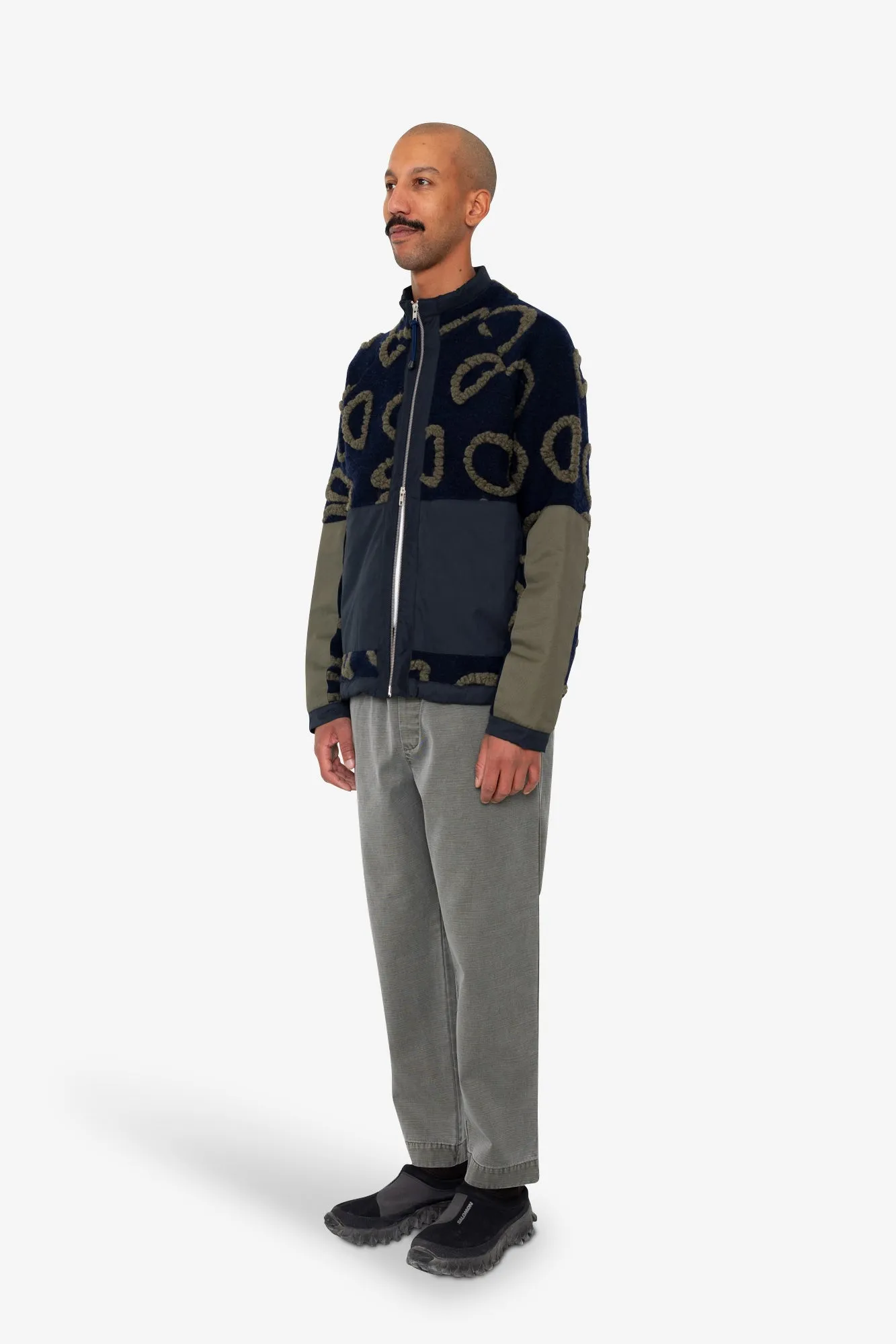 Signal Fleece - Navy Circle Jacquard sold by Folk product image thumbnail 3