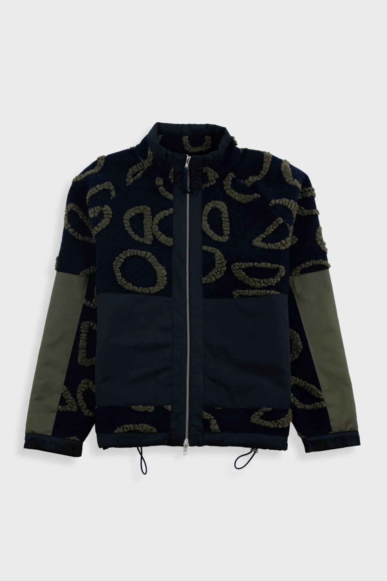 Signal Fleece - Navy Circle Jacquard sold by Folk