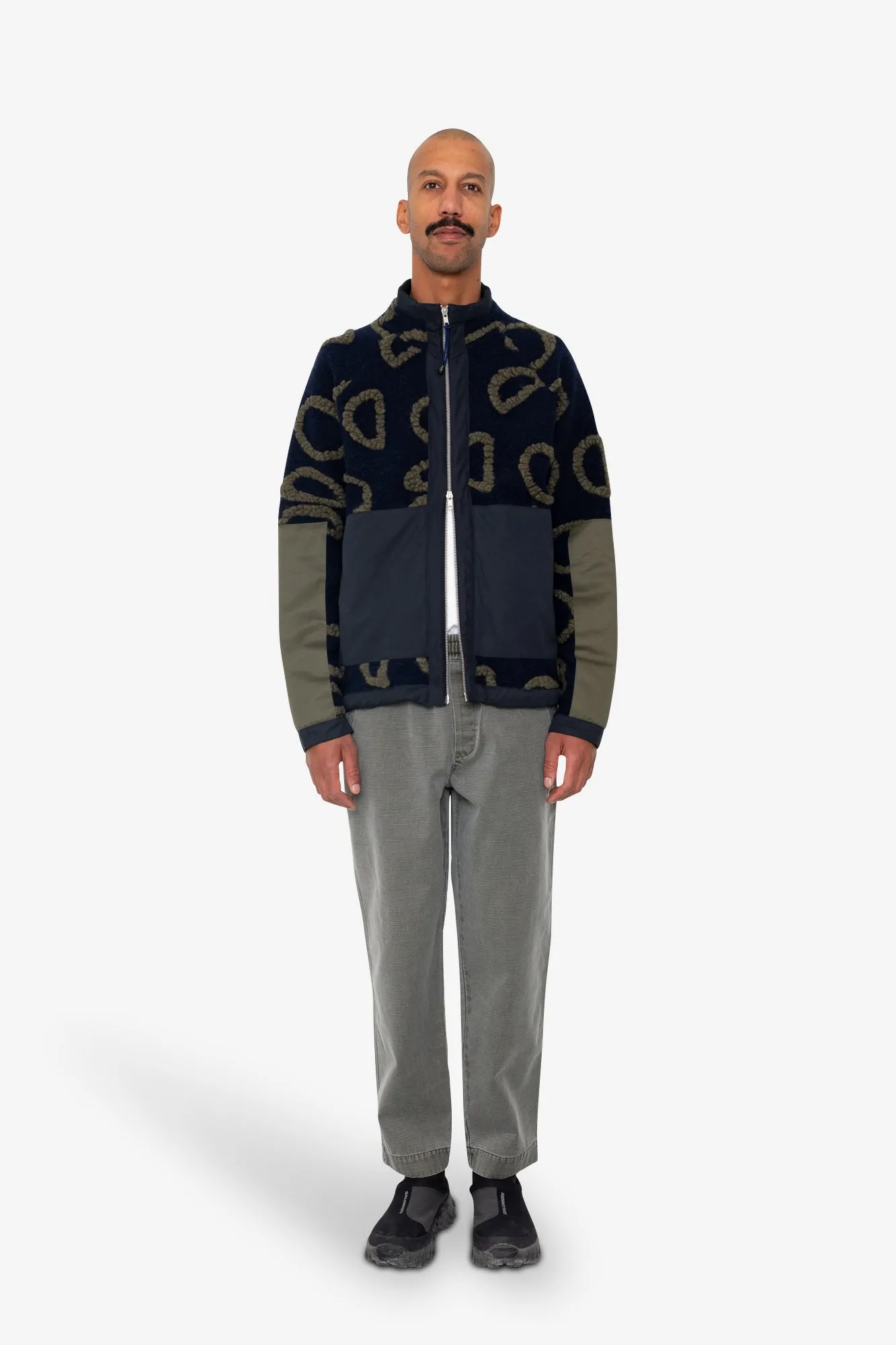 Signal Fleece - Navy Circle Jacquard sold by Folk product image thumbnail 2