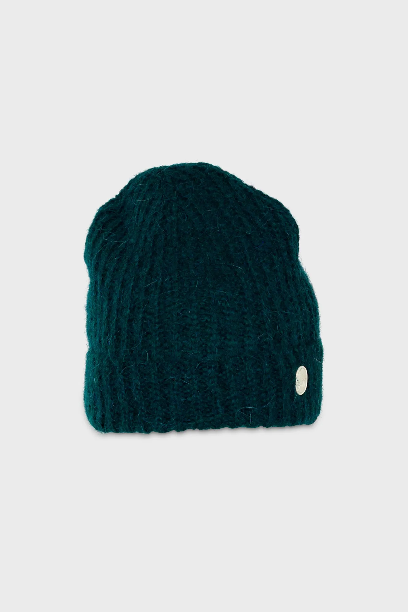 Mohair Rib Beanie - Phthalo Green sold by Folk