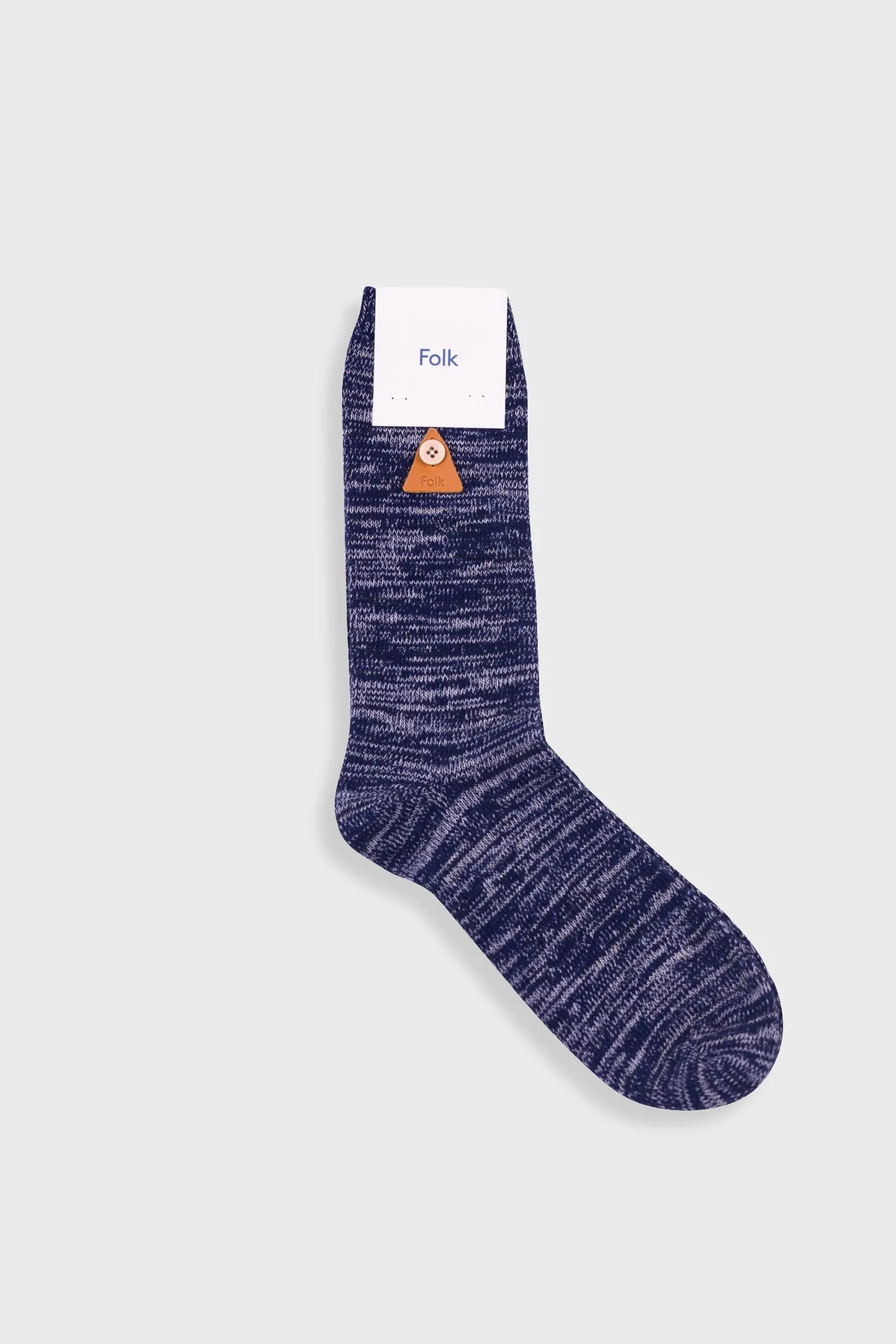 Melange Socks - Navy Mix sold by Folk