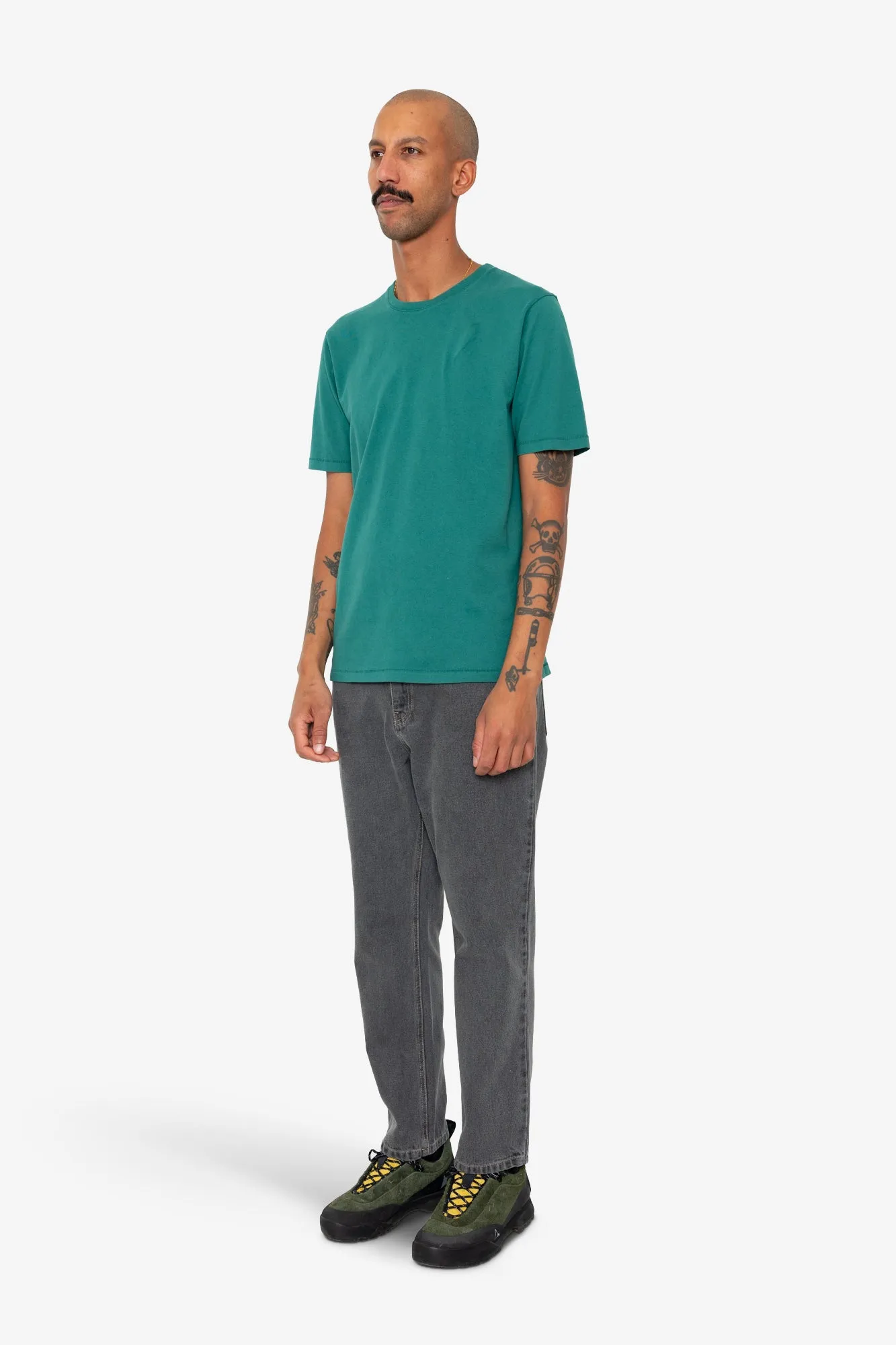 Contrast Sleeve T-Shirt - Phthalo Green sold by Folk product image thumbnail 3