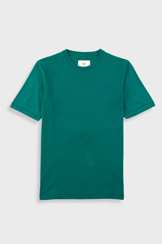 Contrast Sleeve T-Shirt - Phthalo Green sold by Folk