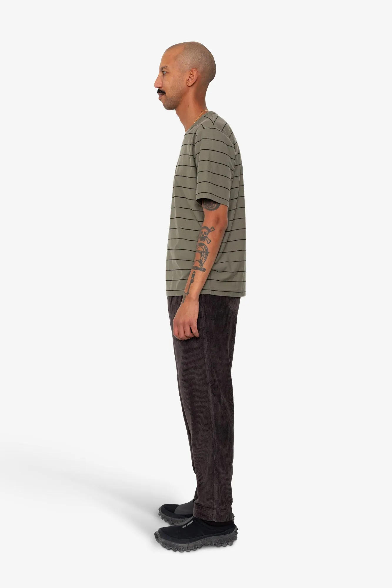Microstripe T-Shirt - Olive / Black sold by Folk product image thumbnail 4