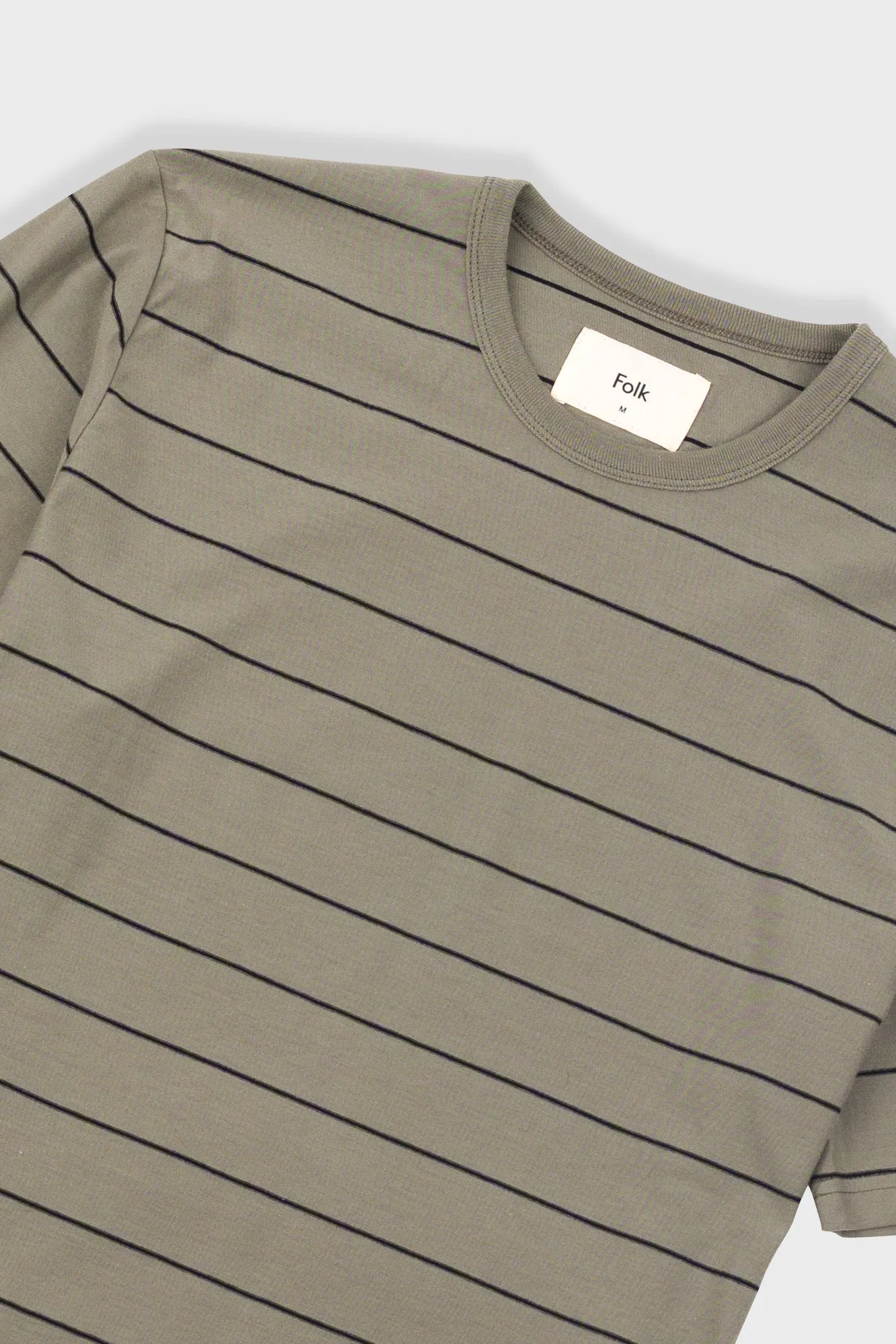 Microstripe T-Shirt - Olive / Black sold by Folk product image thumbnail 5