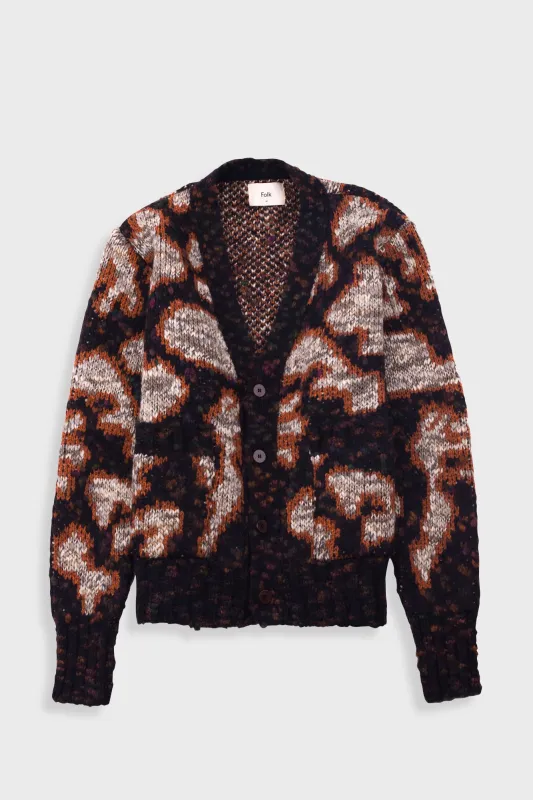 Mixed Yarn Cardigan - Espresso Mix made by Folk