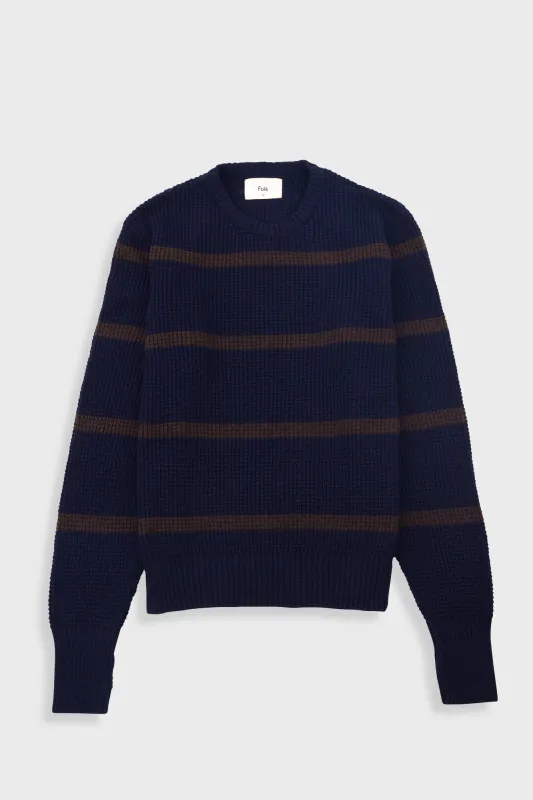 Waffle Crew - Navy Espresso Stripe sold by Folk