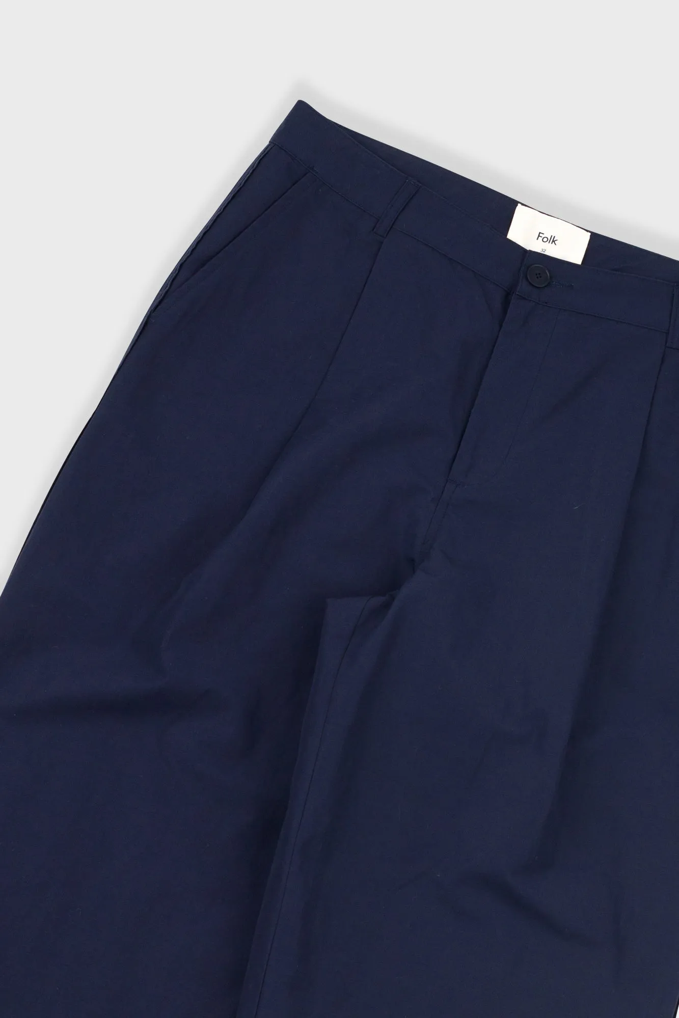 Wide Fit Trouser - Navy Tech Slub sold by Folk product image thumbnail 5