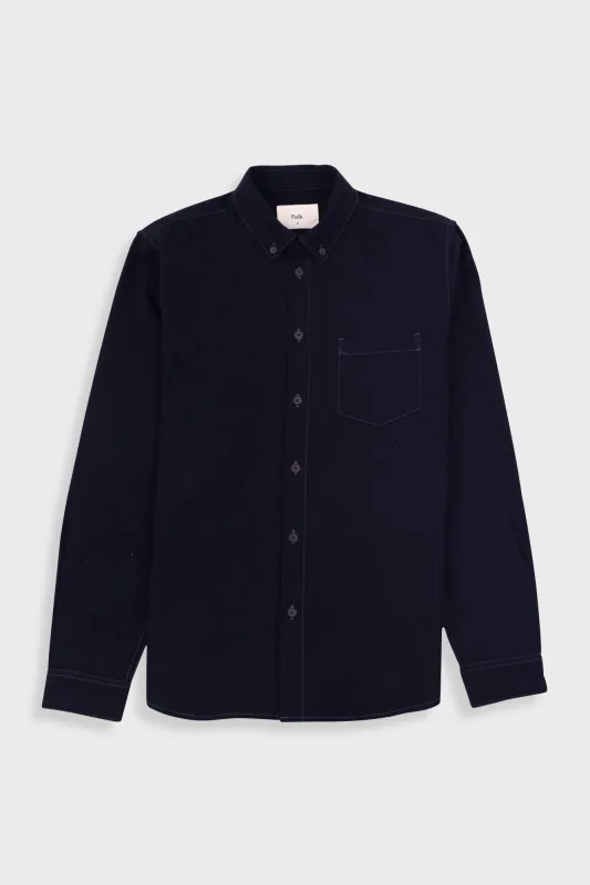 Relaxed Fit Shirt - Black Flannel sold by Folk