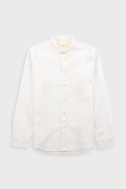 Relaxed Fit Shirt - Ecru Seersucker sold by Folk