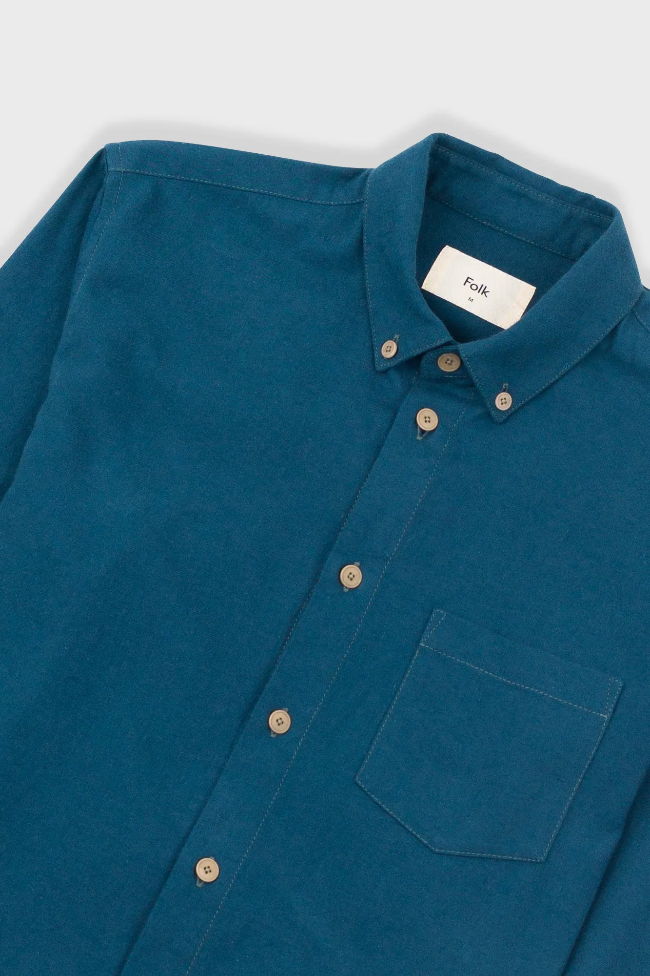 Relaxed Fit Shirt - Storm Blue Flannel sold by Folk product image thumbnail 5