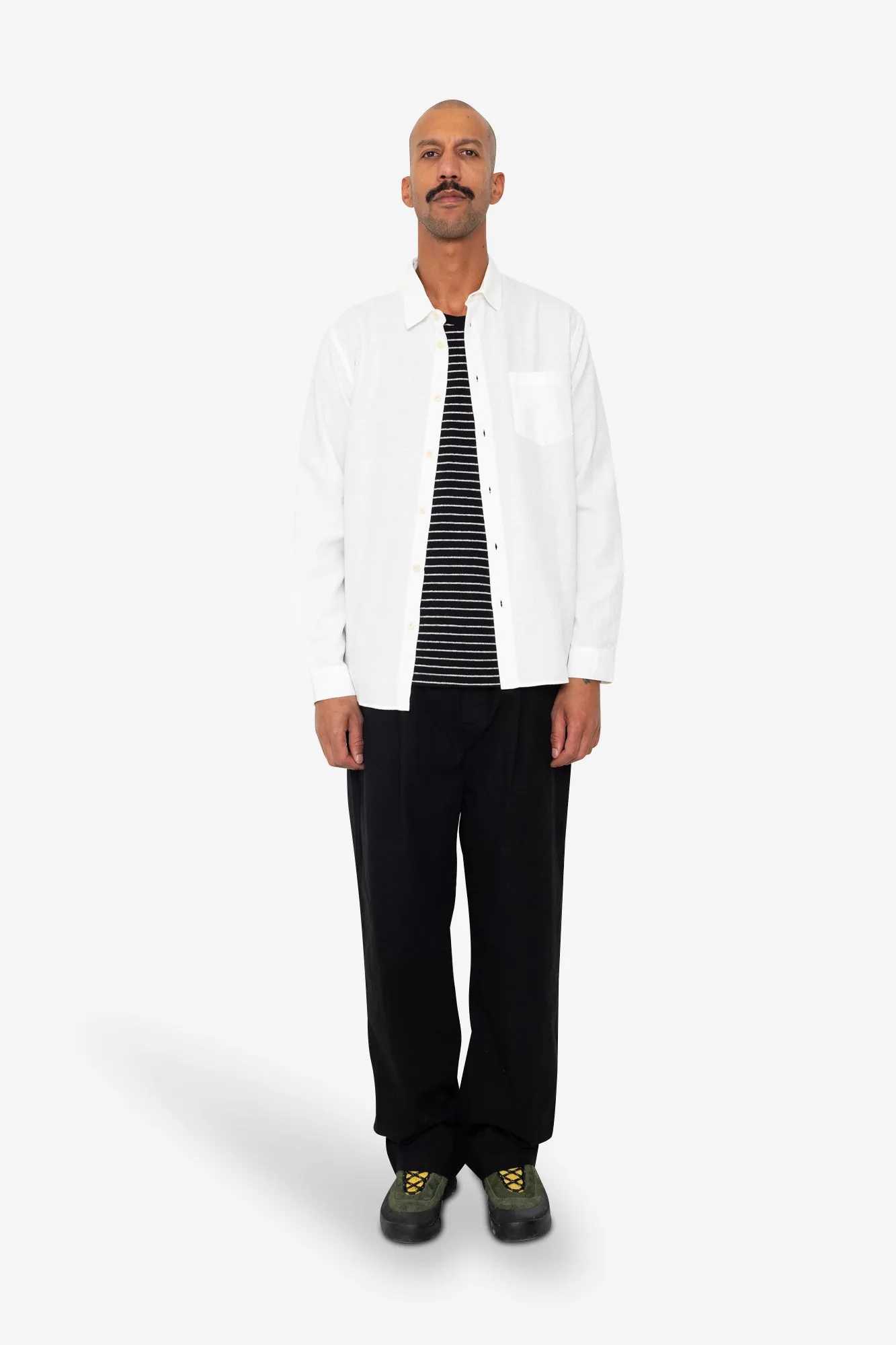 Relaxed Fit Shirt - White Slub sold by Folk product image thumbnail 3