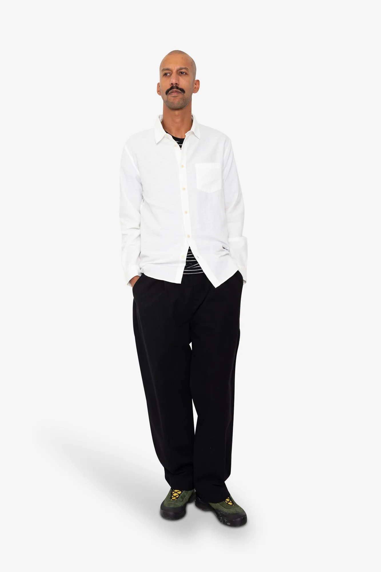 Relaxed Fit Shirt - White Slub sold by Folk