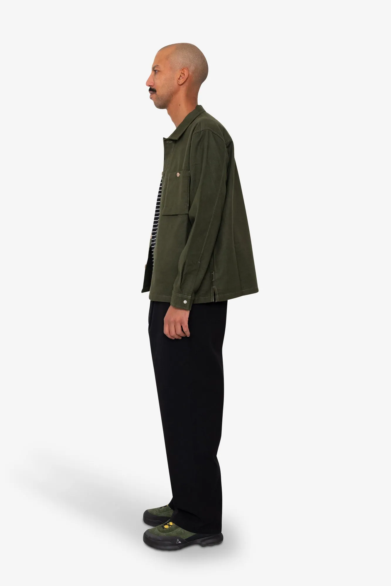 Patch Overshirt - Dark Olive Moleskin sold by Folk product image thumbnail 4