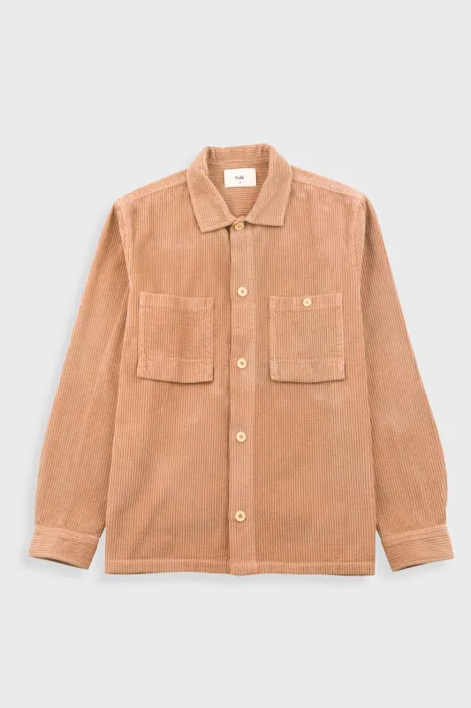 Patch Overshirt - Mink Chunky Cord sold by Folk