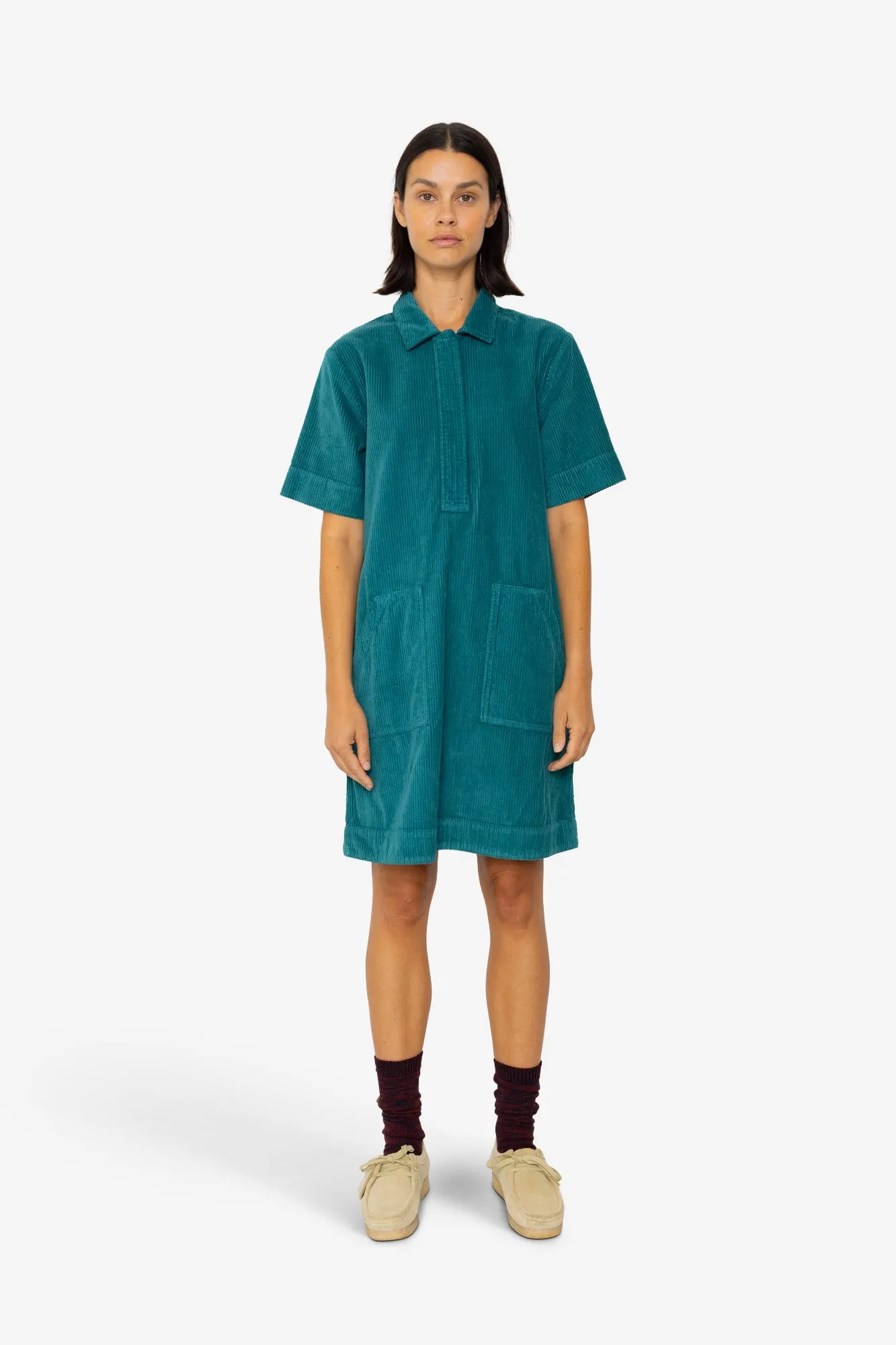 A-Line Zip Dress - Dark Teal sold by Folk product image thumbnail 2