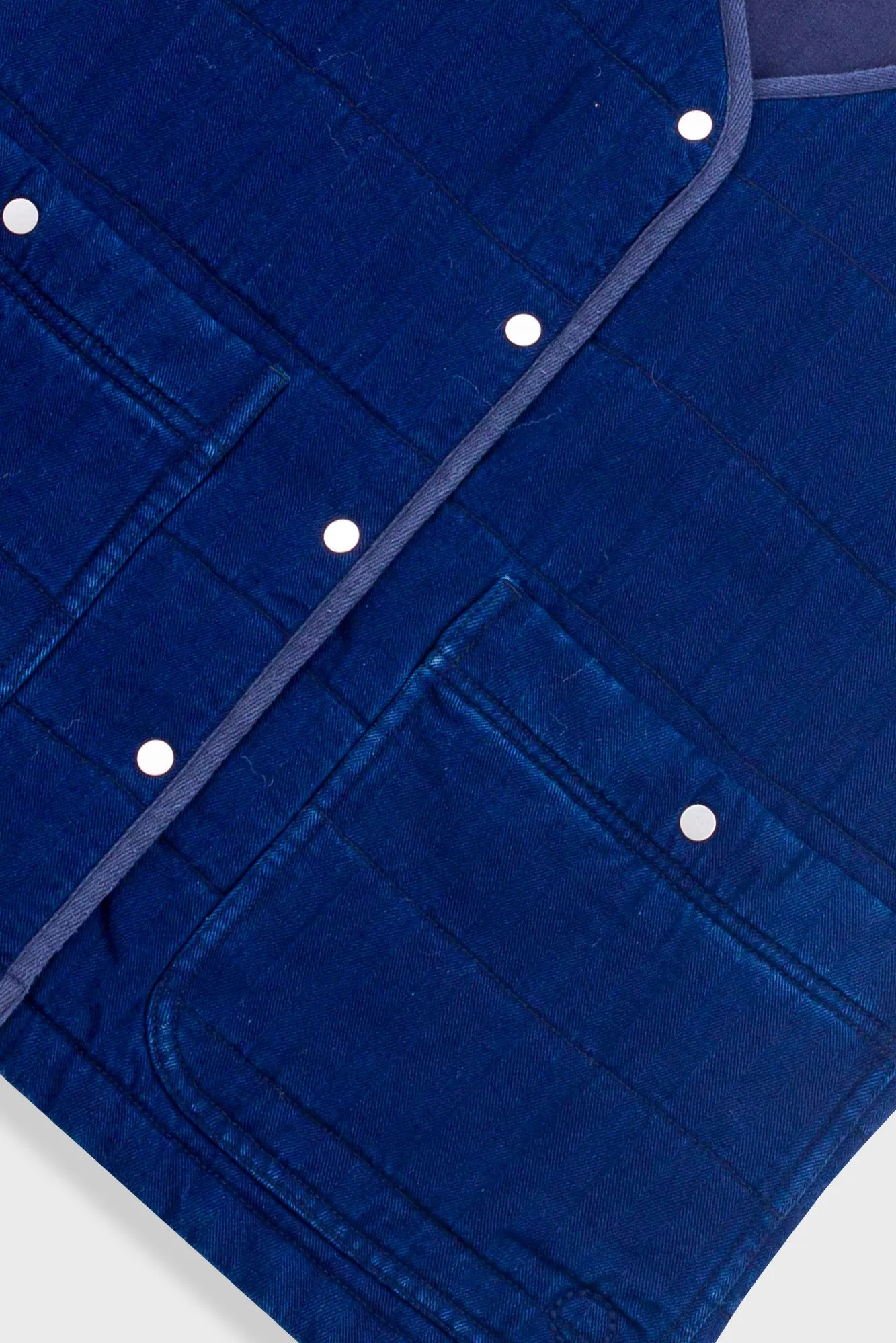 Quilted Gilet - Denim Herringbone sold by Folk product image thumbnail 5