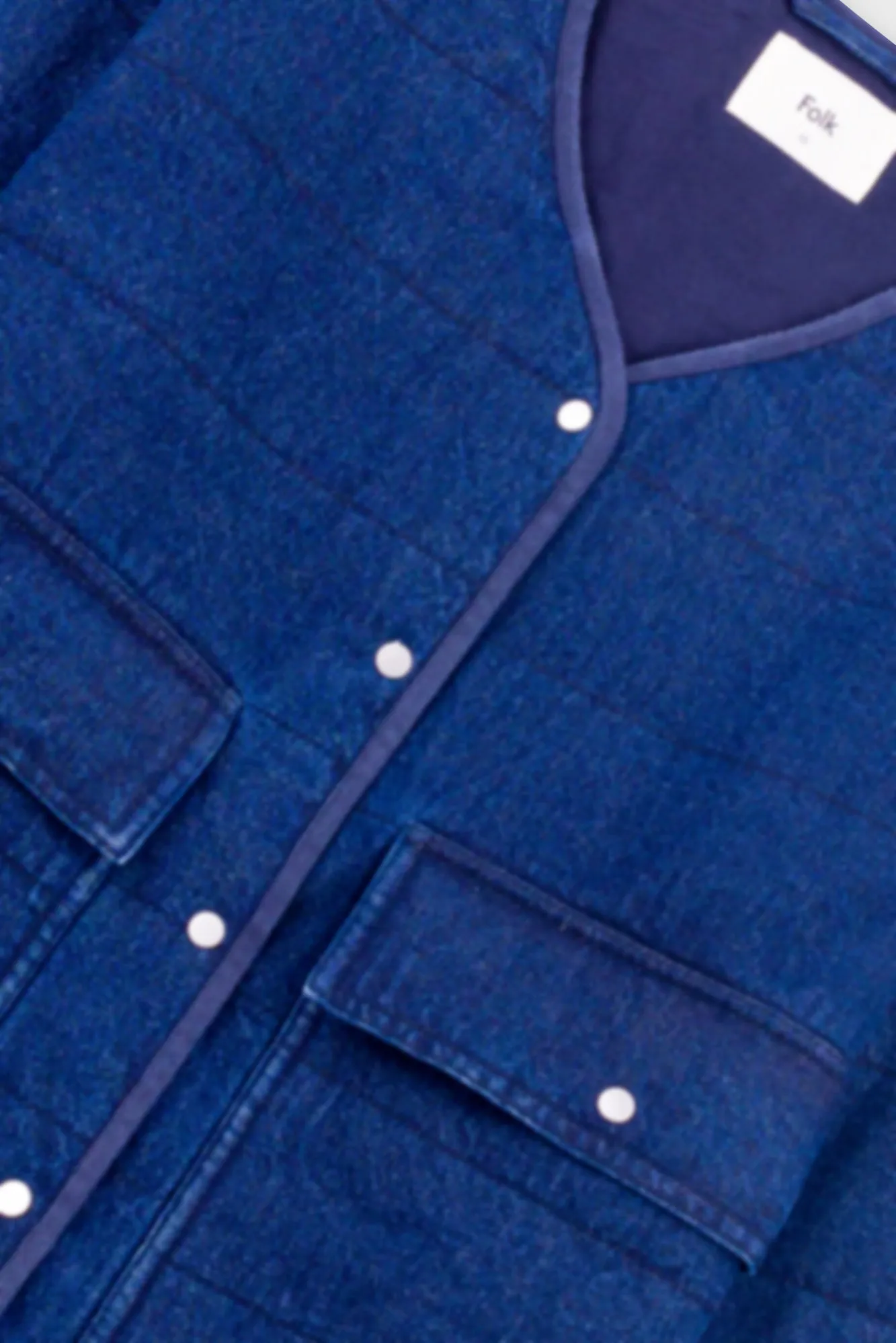 Quilted Liner - Indigo Denim sold by Folk product image thumbnail 5