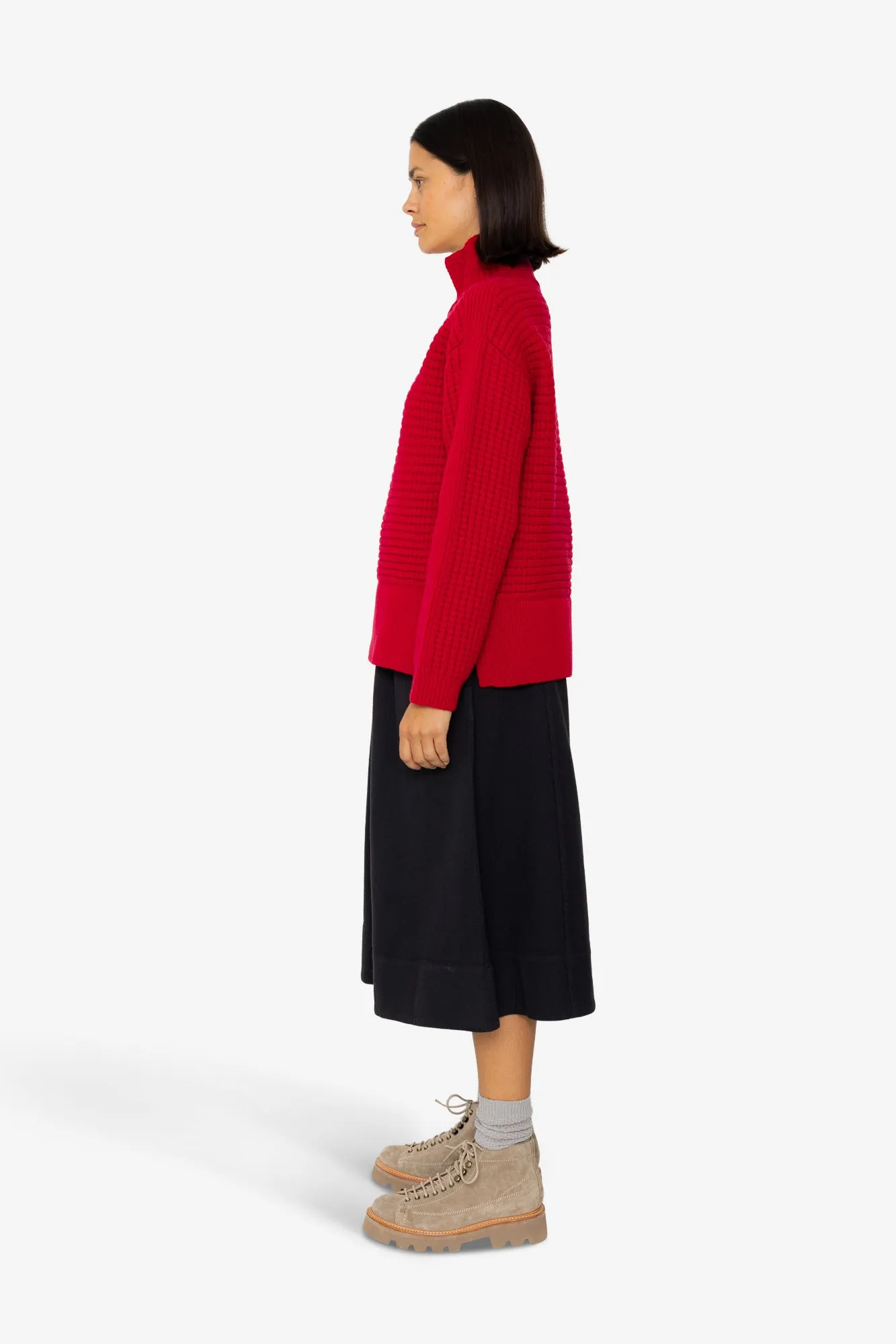 Open Funnel Neck Jumper - Carnation sold by Folk product image thumbnail 4