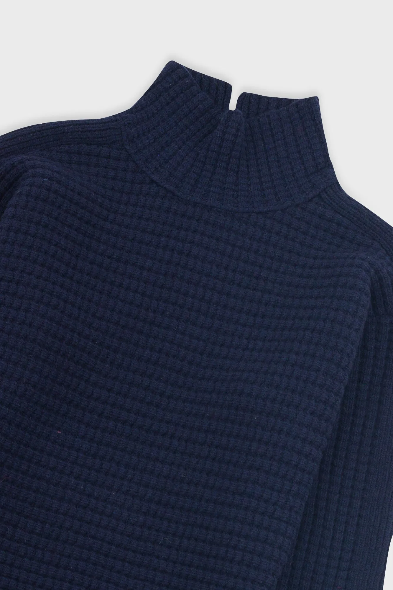 Open Funnel Neck Jumper - Navy sold by Folk product image thumbnail 5