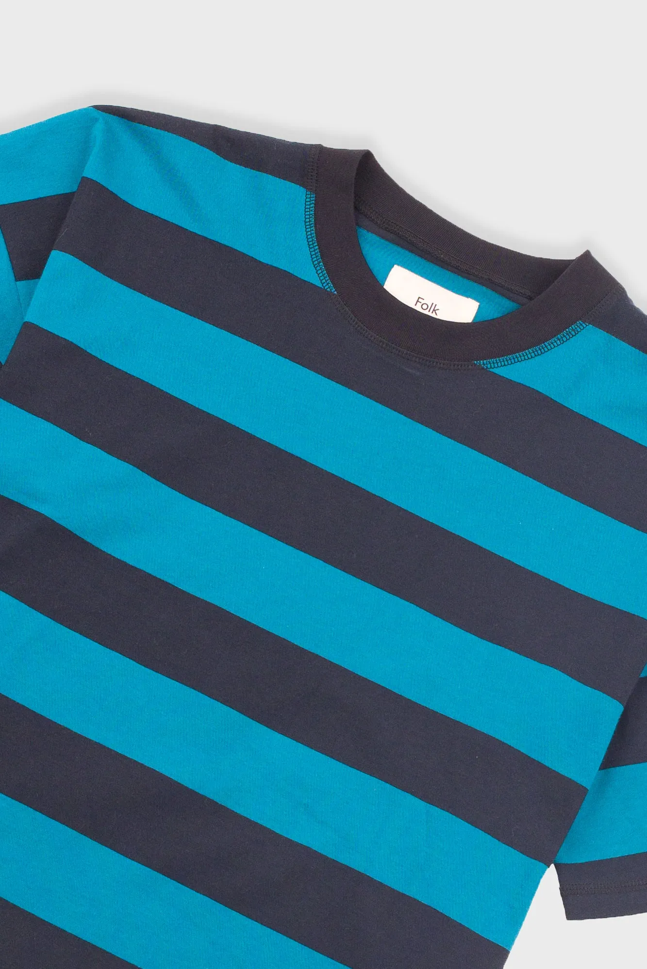 Boyfriend T-Shirt - Navy Teal Stripe sold by Folk product image thumbnail 5