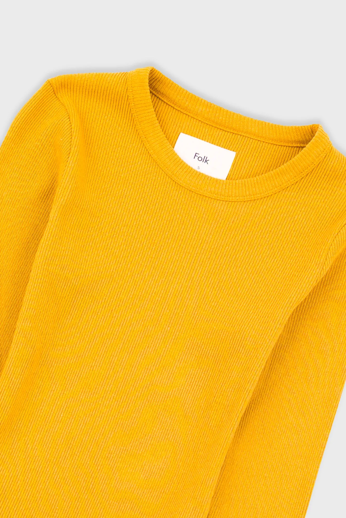 Long Sleeve Fitted T-Shirt - Chrome Yellow sold by Folk product image thumbnail 5