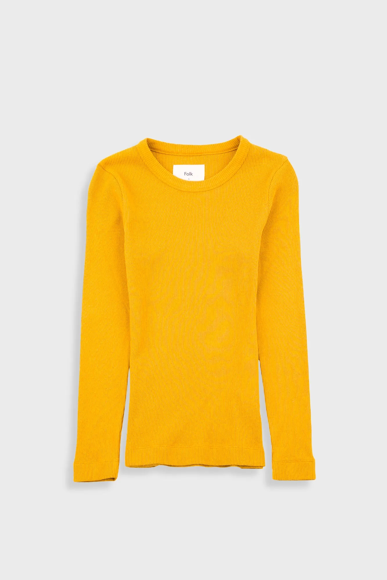 Long Sleeve Fitted T-Shirt - Chrome Yellow sold by Folk