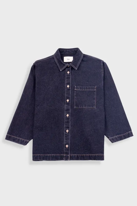 Archive Shirt - Washed Black Denim made by Folk