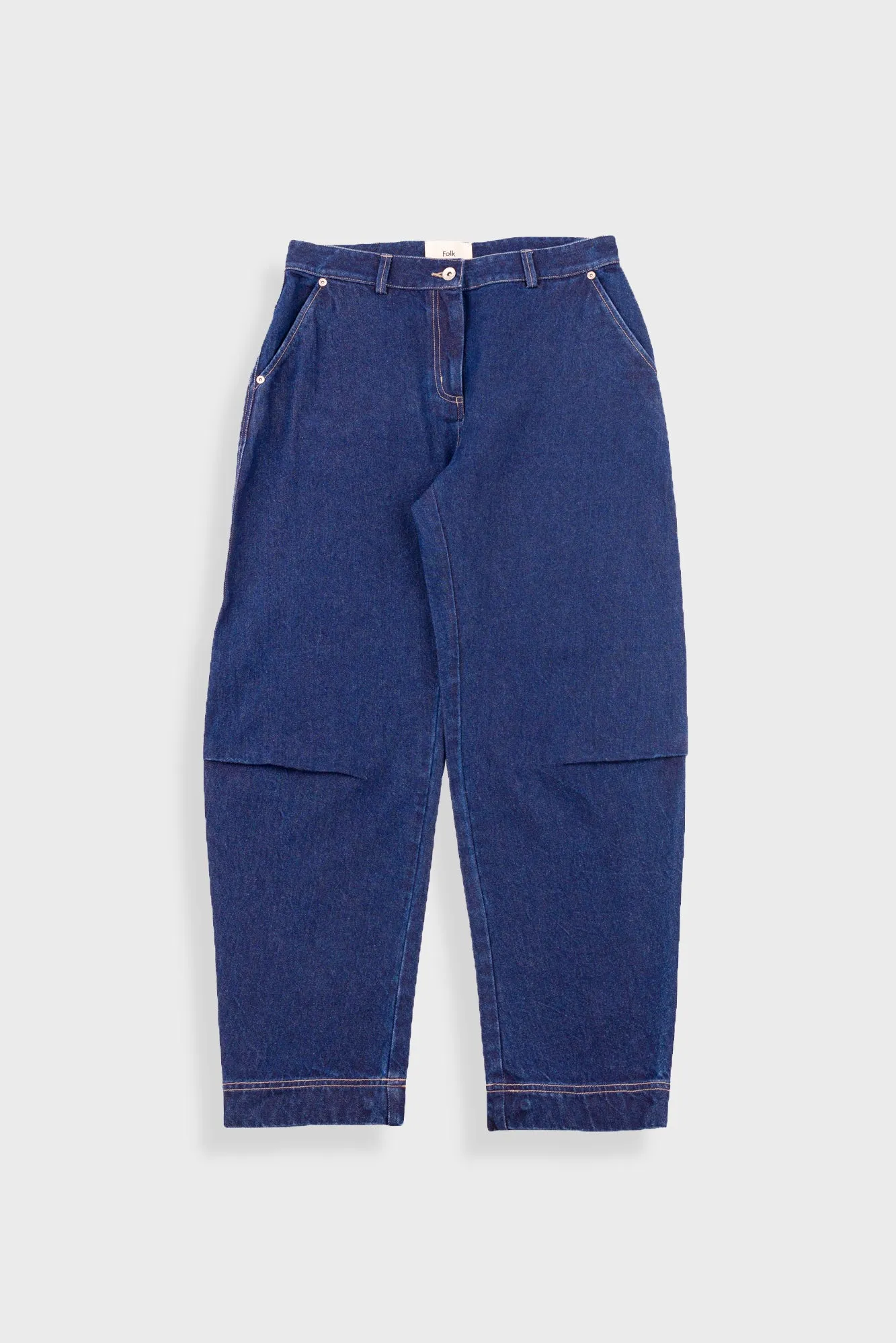 Barrel Trousers - Indigo Denim sold by Folk