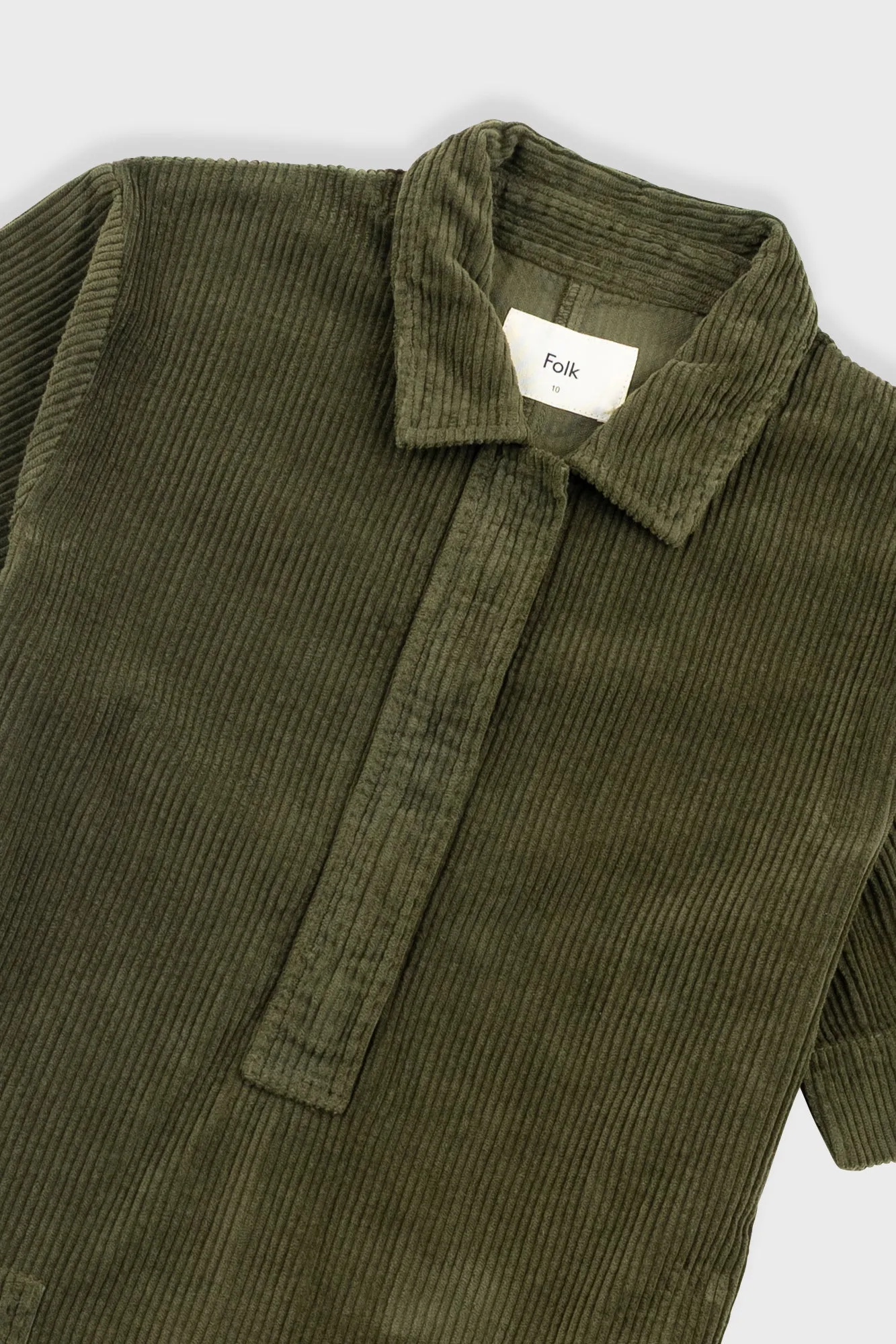 A-Line Zip Dress - Olive Cord sold by Folk product image thumbnail 5