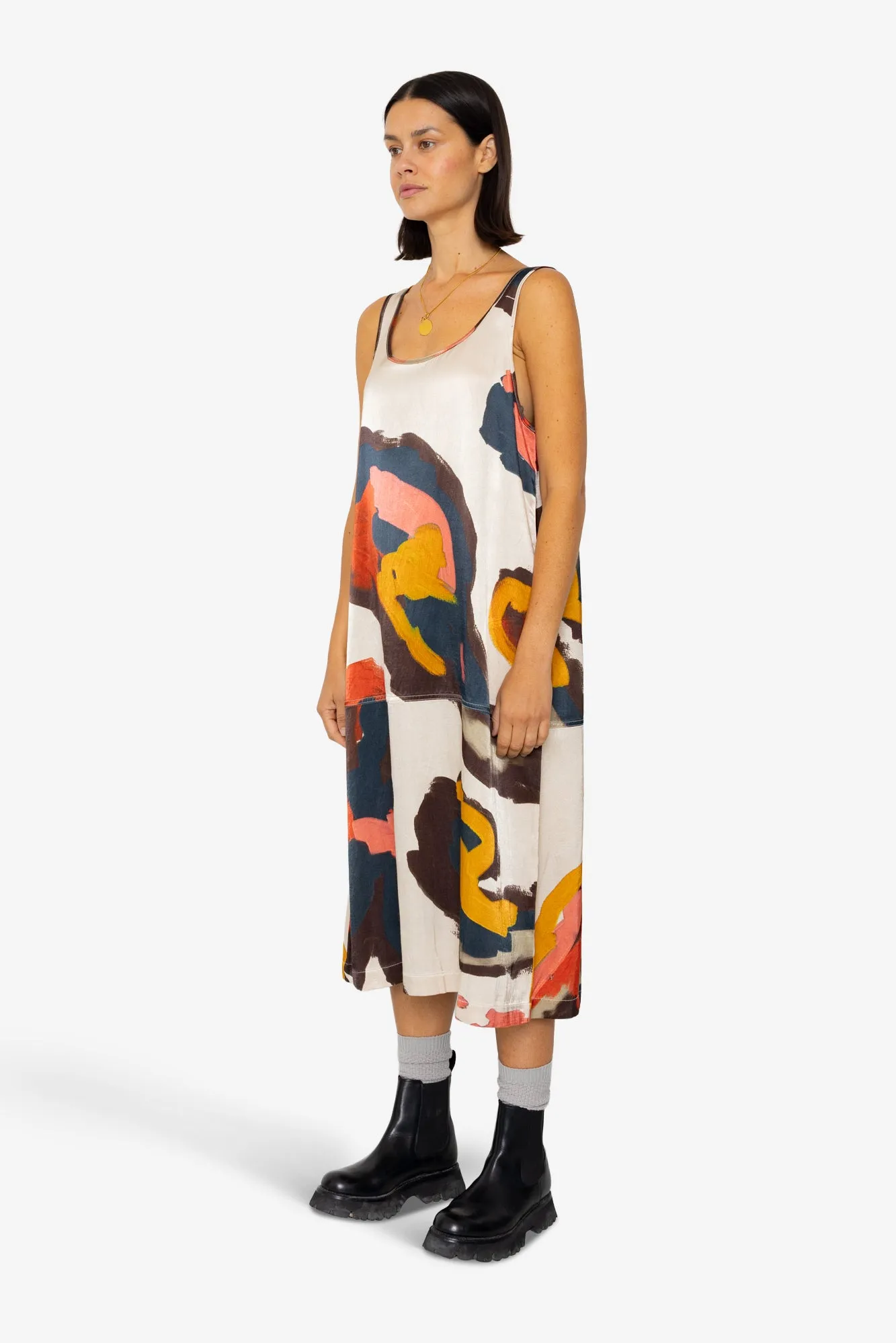 Slip Dress - Impasto Print Satin sold by Folk product image thumbnail 3